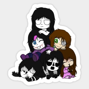 creepypasta girls team Sticker